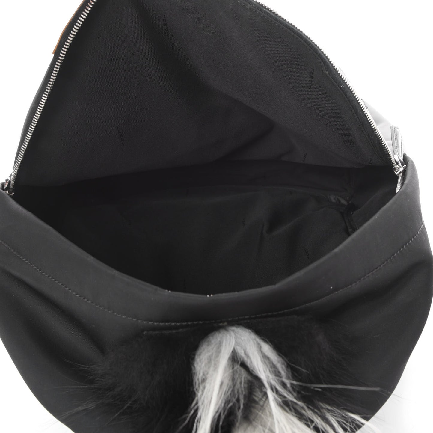 Nylon Vitello Elite Elaphe Fox Goat Fur Monster Eyes Bi-Color Standard Backpack Mud Black White Yellow