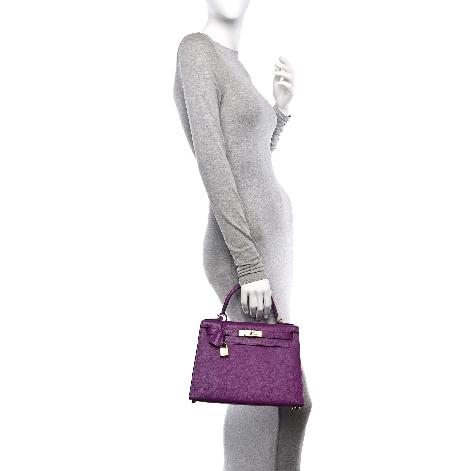 Hermes Epsom Horseshoe Kelly Sellier 28 Anemone Rose Poupre 2 of 11