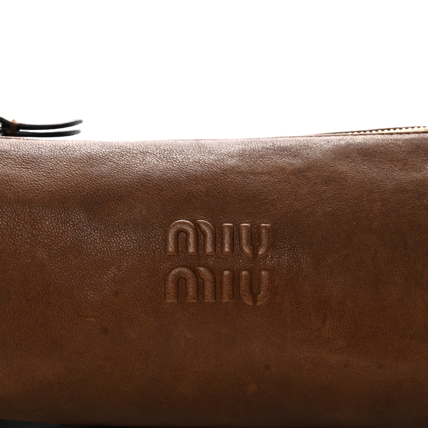 Miu Miu Nappa Aviator Mini Pouch Oak 8 of 10