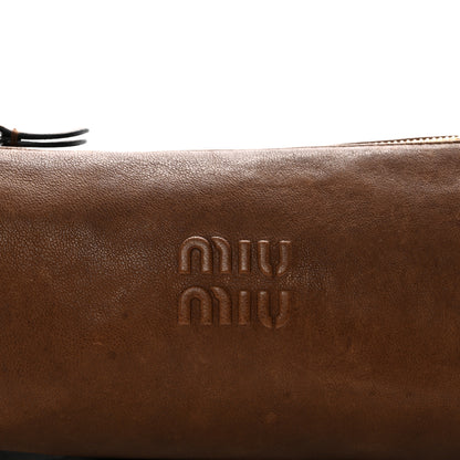 Miu Miu Nappa Aviator Mini Pouch Oak 8 of 10