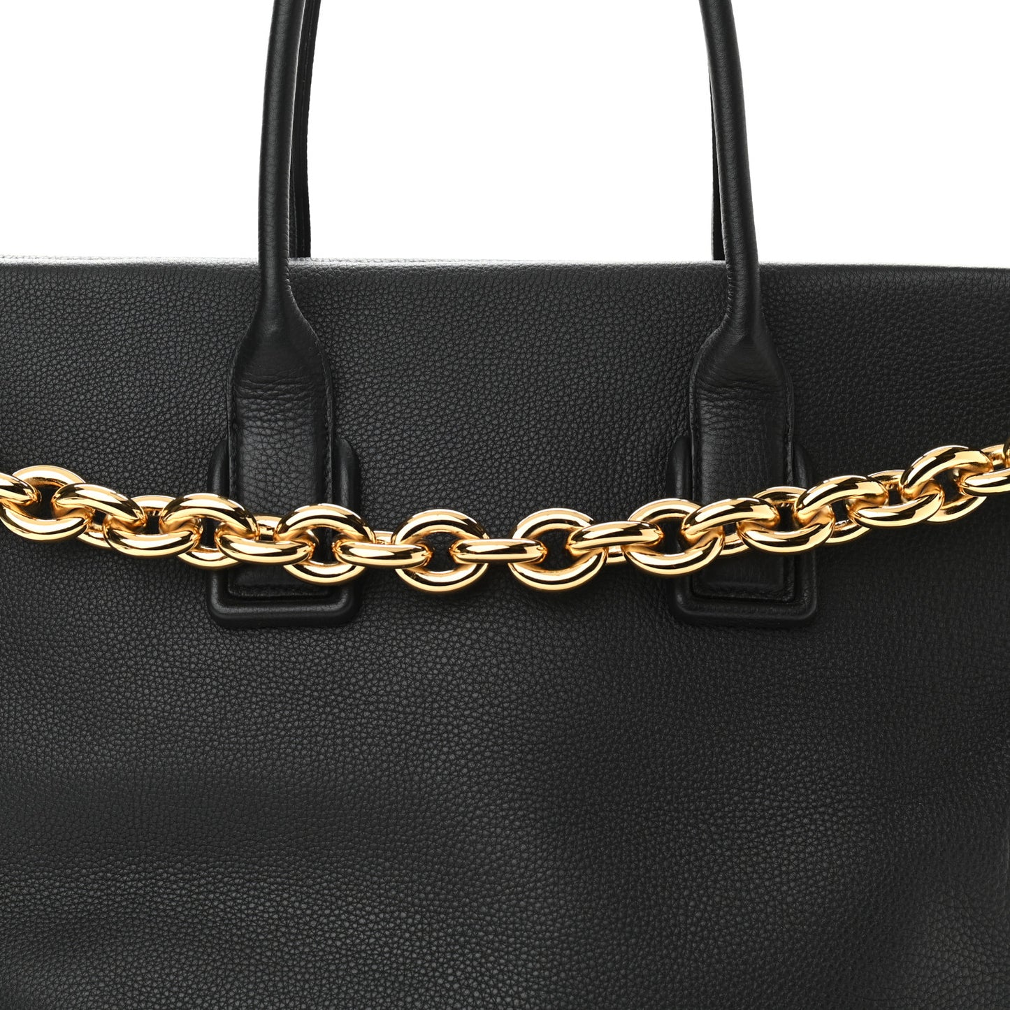 Grained Calfskin Saint Germain Tote Black