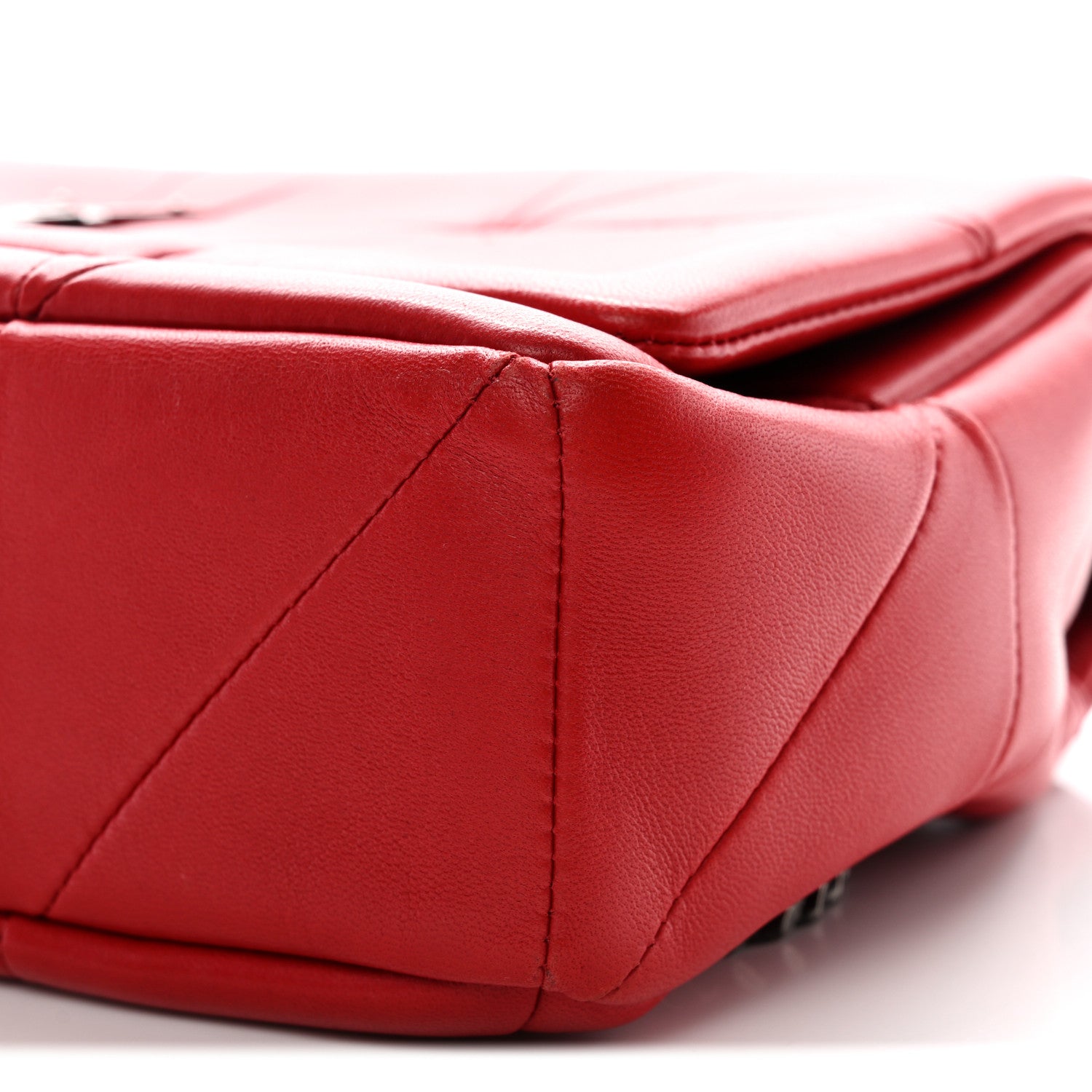 Saint Laurent Lambskin Patchwork Monogram Medium Jamie Red 10 of 10