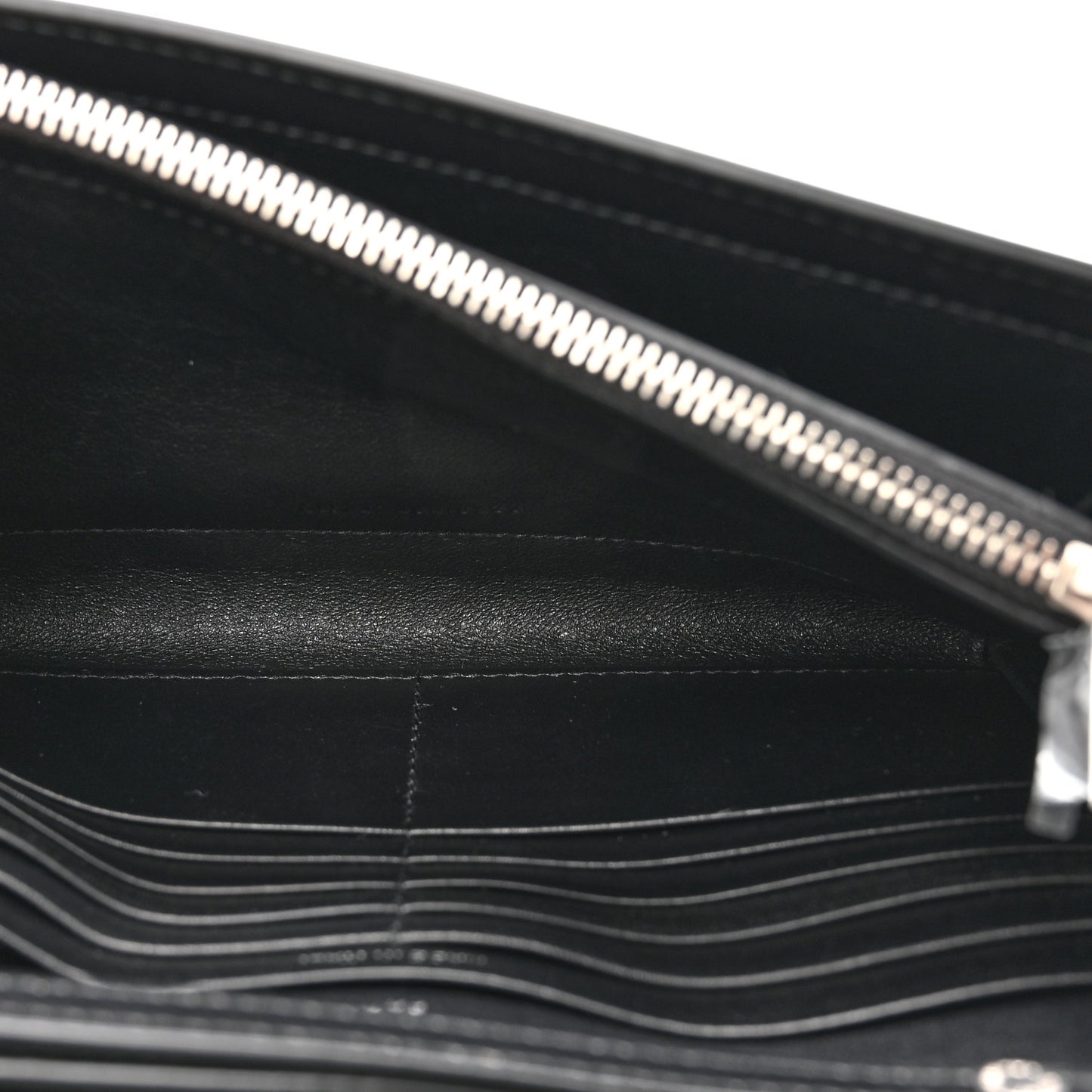 Glazed Calfskin Cassandre Wallet On Chain WOC Black