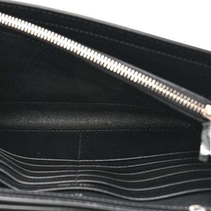 Saint Laurent Glazed Calfskin Cassandre Wallet On Chain WOC Black 6 of 11