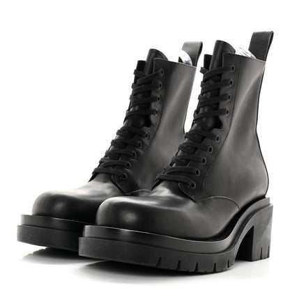 Bottega Veneta Calfskin The Lug Lace Up 30/70mm Ankle Boots 39.5 Black 3 of 22