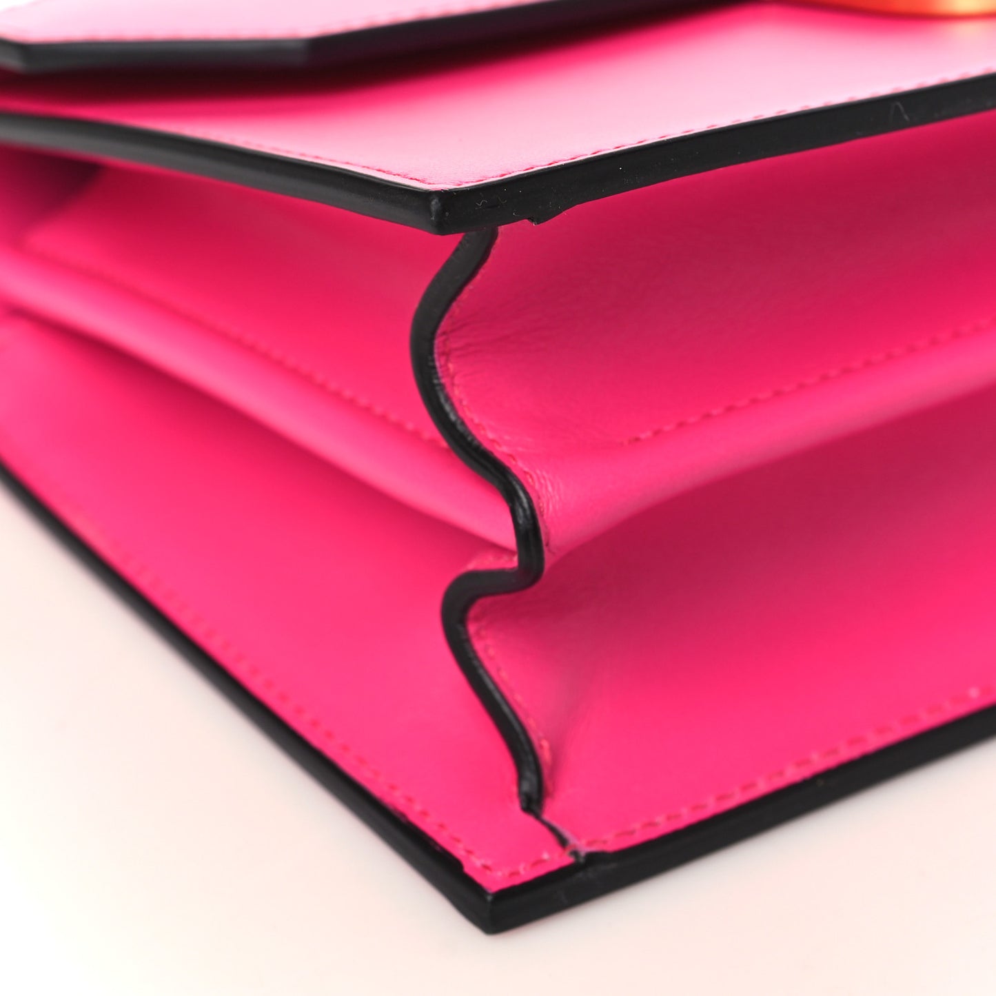Calfskin Small Elisa Shoulder Bag Hot Pink