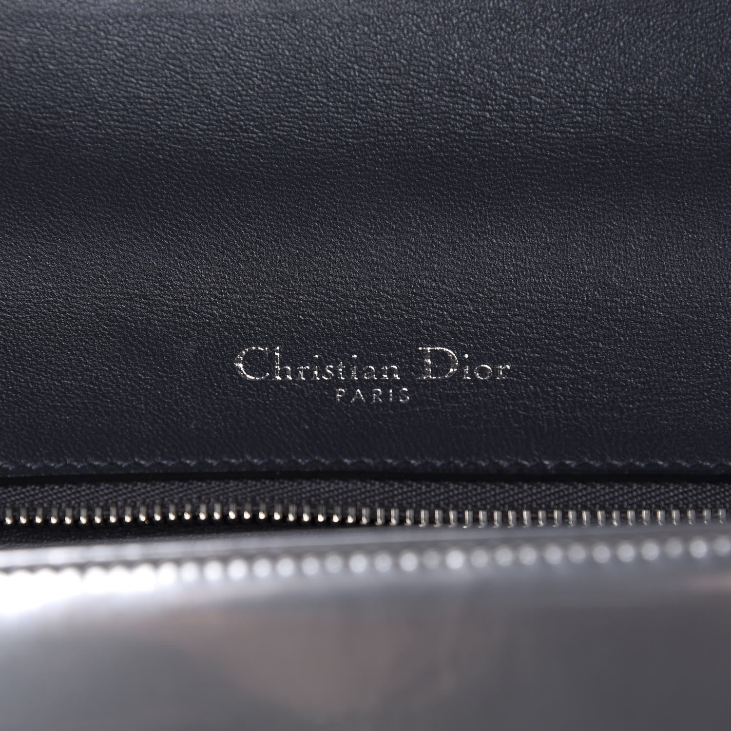 Christian Dior Metallic Patent Micro-Cannage Medium Diorama Flap Bag Silver 10 of 11