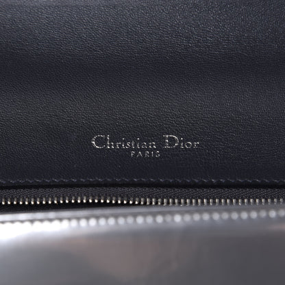 Christian Dior Metallic Patent Micro-Cannage Medium Diorama Flap Bag Silver 10 of 11