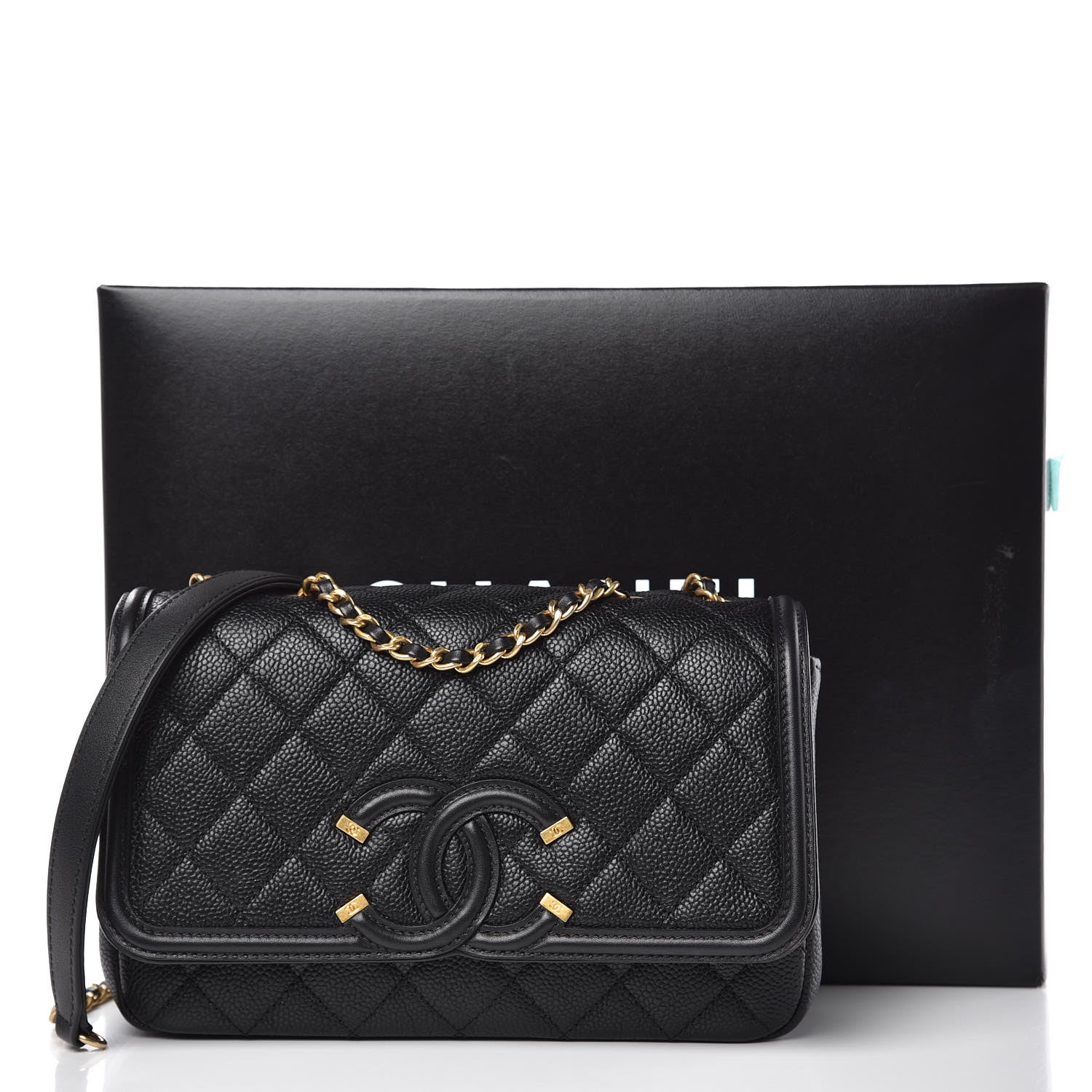 Chanel Caviar Quilted Small CC Filigree Flap Black 11 of 11