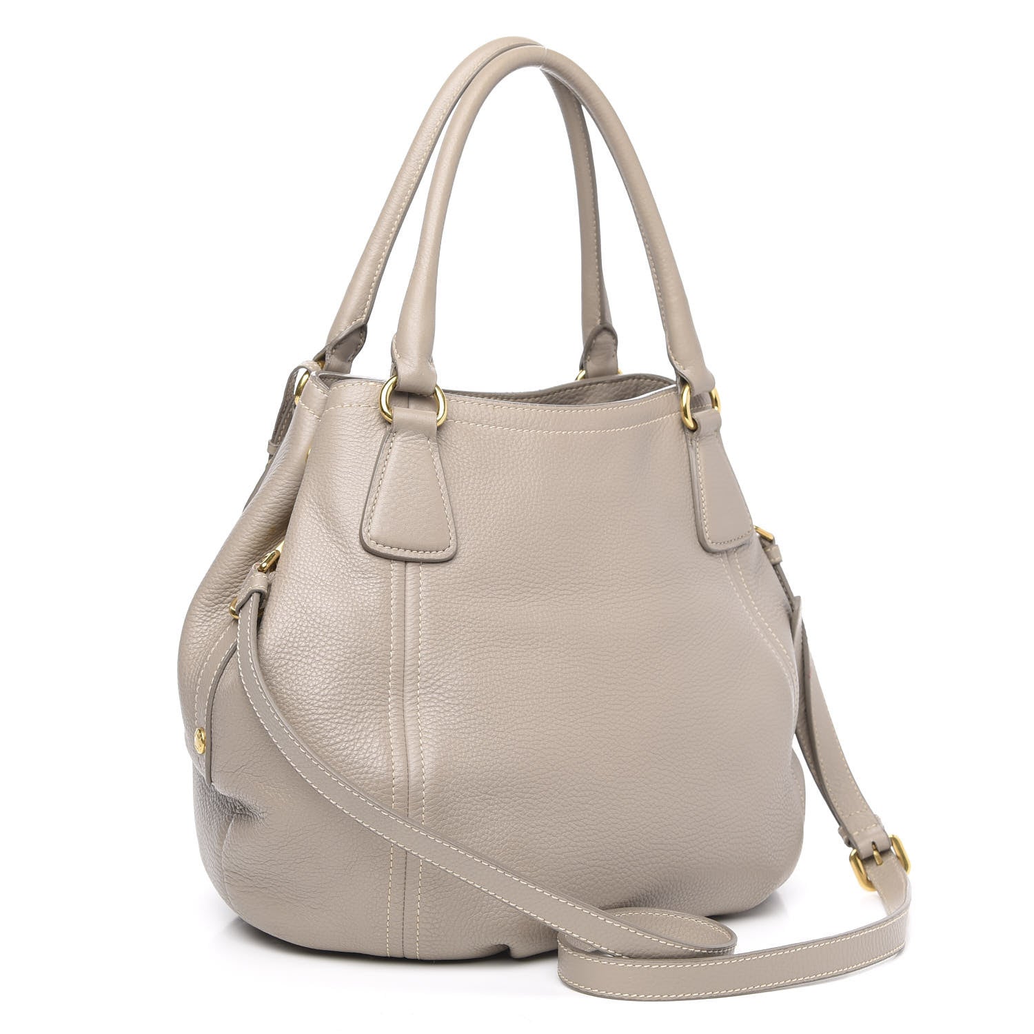 Prada Vitello Daino Shoulder Bag Argilla 4 of 15