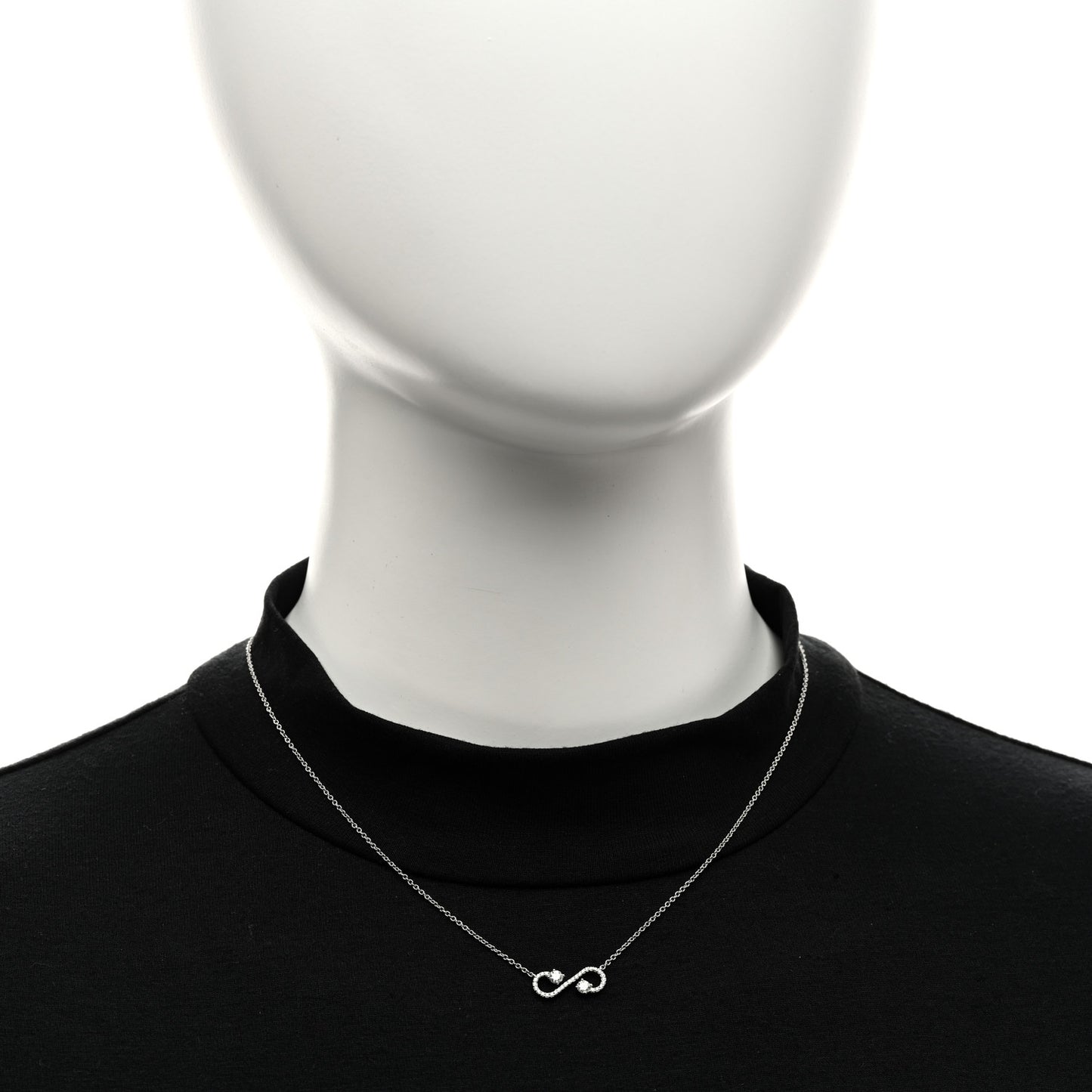 Platinum Diamond Enchant Scroll Necklace