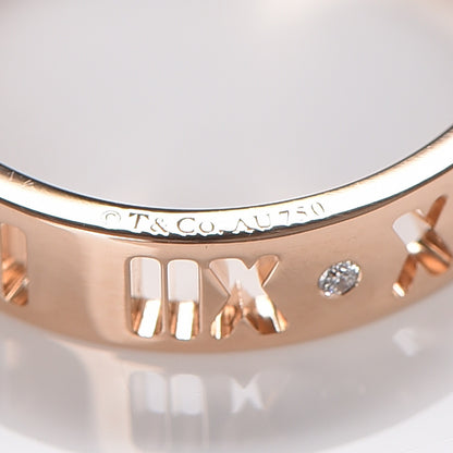 Tiffany 18K Rose Gold Diamond Atlas Pierced Ring 59 8.75 5 of 5