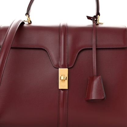 Celine Satinated Calfskin Medium 16 Top Handle Bag Light Burgundy 9 of 11