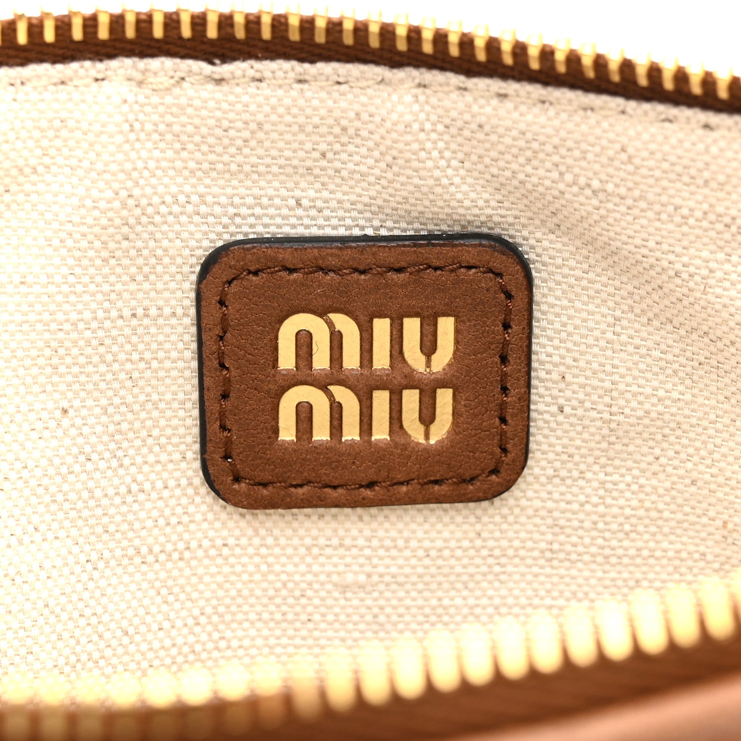 Miu Miu Nappa Aviator Mini Flat Pouch Rovere 1844733 – FASHIONPHILE