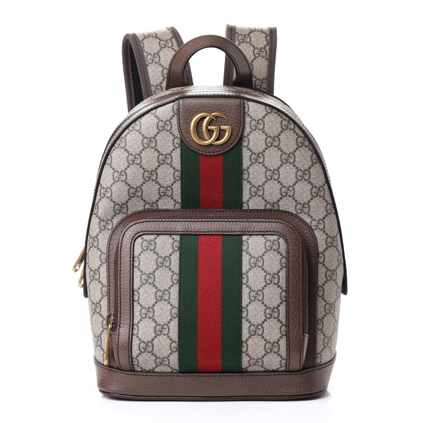 GG Supreme Monogram Calfskin Web Small Ophidia Day Backpack Beige Ebony New Acero