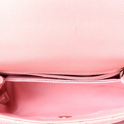 Chanel Caviar Quilted Mini Coco Handle Flap Pink 6 of 10
