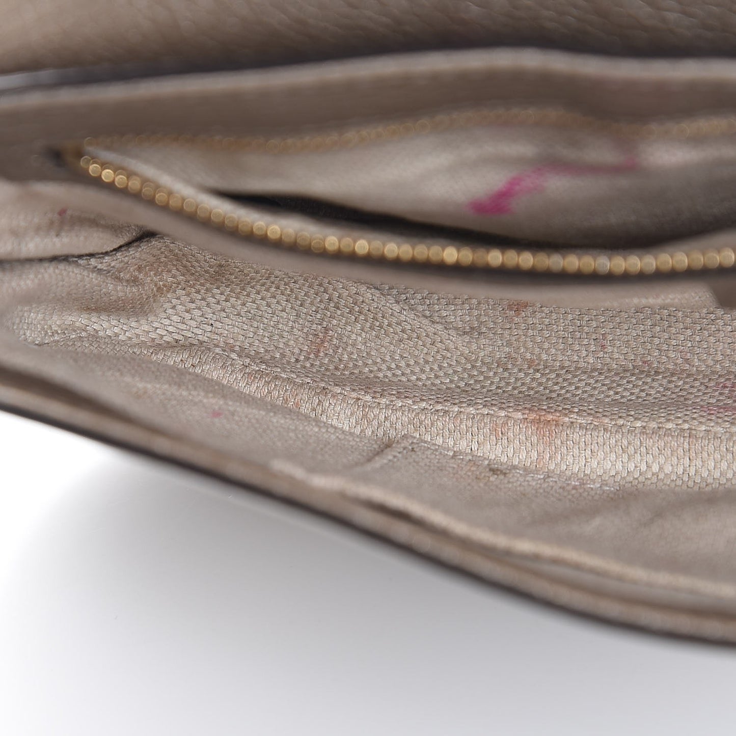 Metallic Pebbled Calfskin Medium Soho Flap Crossbody Golden Beige