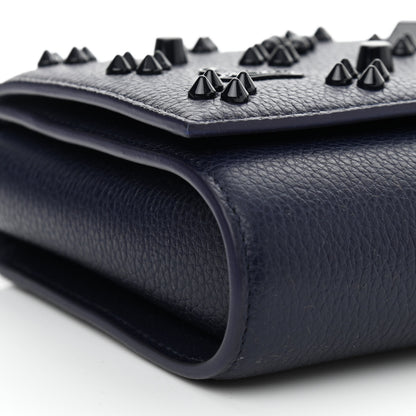 Christian Louboutin Calfskin Spikes Loubinthesky Paloma Clutch Navy 9 of 10
