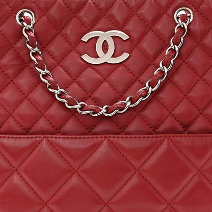 Chanel Calfskin Quilted In the Business North South Tote Red 10 of 13