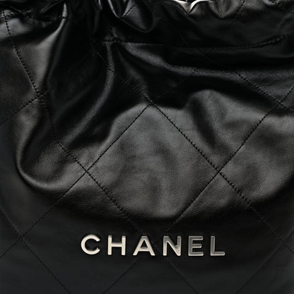 Chanel Shiny Calfskin Quilted Chanel 22 Black 9 of 11