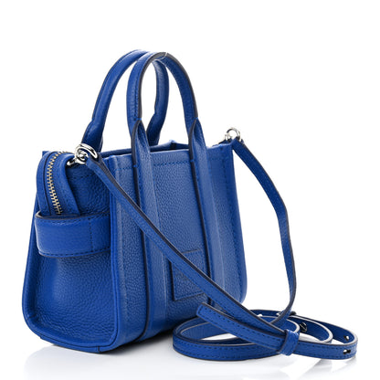 Marc Jacobs Grained Calfskin Mini The Tote Bag Cobalt 3 of 11