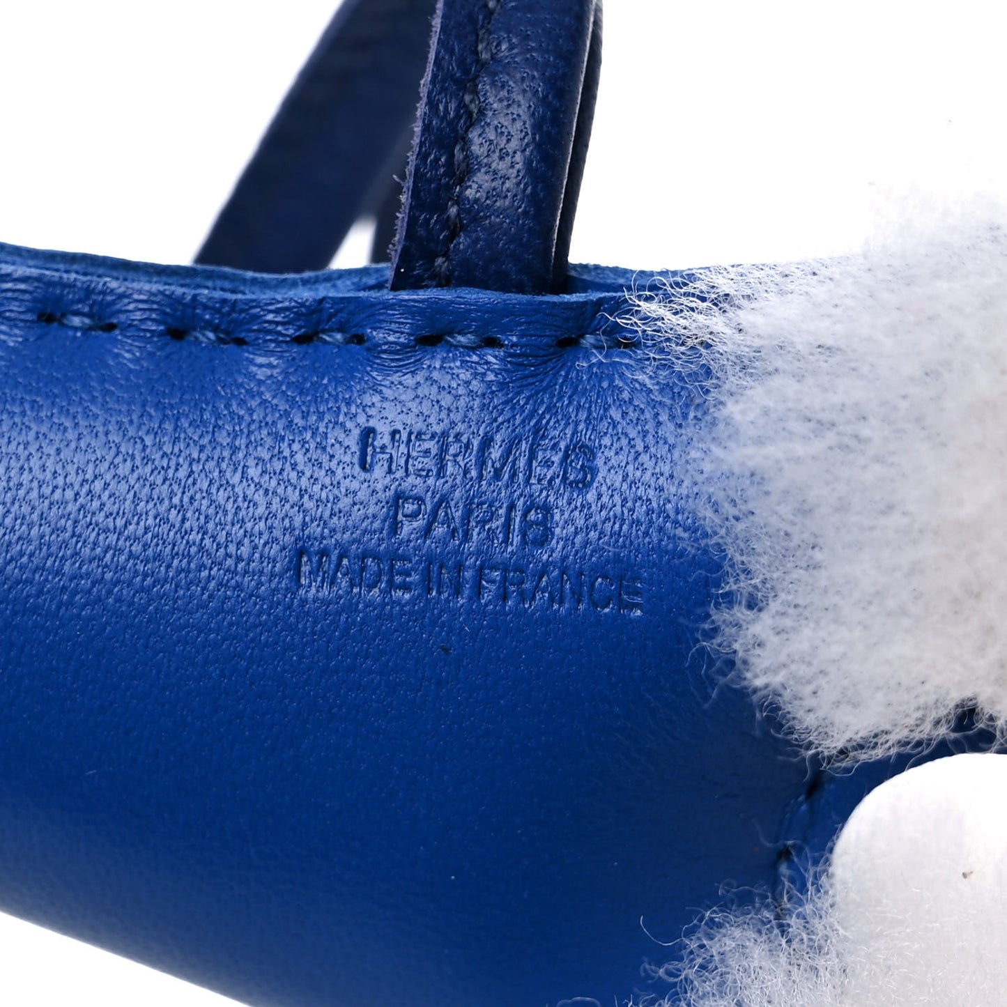 Milo Lambskin Shearling Budy Charm Bleu Saphir