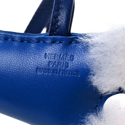 Hermes Milo Lambskin Shearling Budy Charm Bleu Saphir 3 of 4