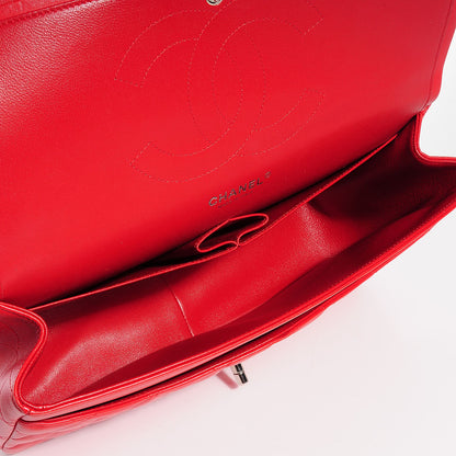 Chanel Lambskin Quilted Jumbo Double Flap Red 6 of 9