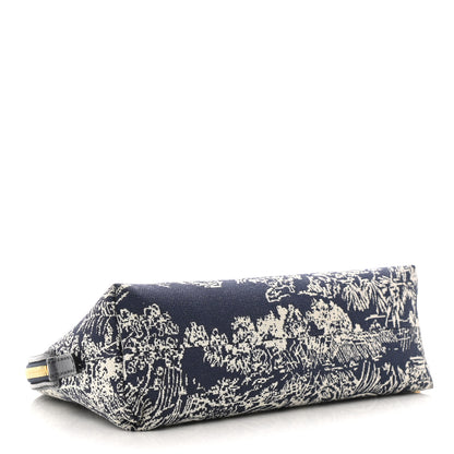 Christian Dior Embroidered Toile De Jouy 30 Montaigne Cosmetic Pouch Blue 4 of 7