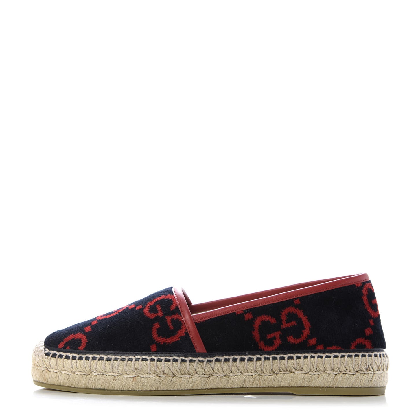 Terry Cloth GG Monogram Espadrilles 38 Blue Red