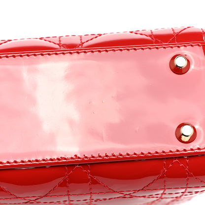 Christian Dior Patent Cannage Mini Lady Dior Red 11 of 11