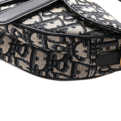 Christian Dior Oblique Mini Saddle Bag With Strap Blue 10 of 10