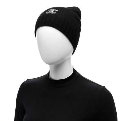 Chanel Cashmere CC Beanie Hat Black 2 of 5