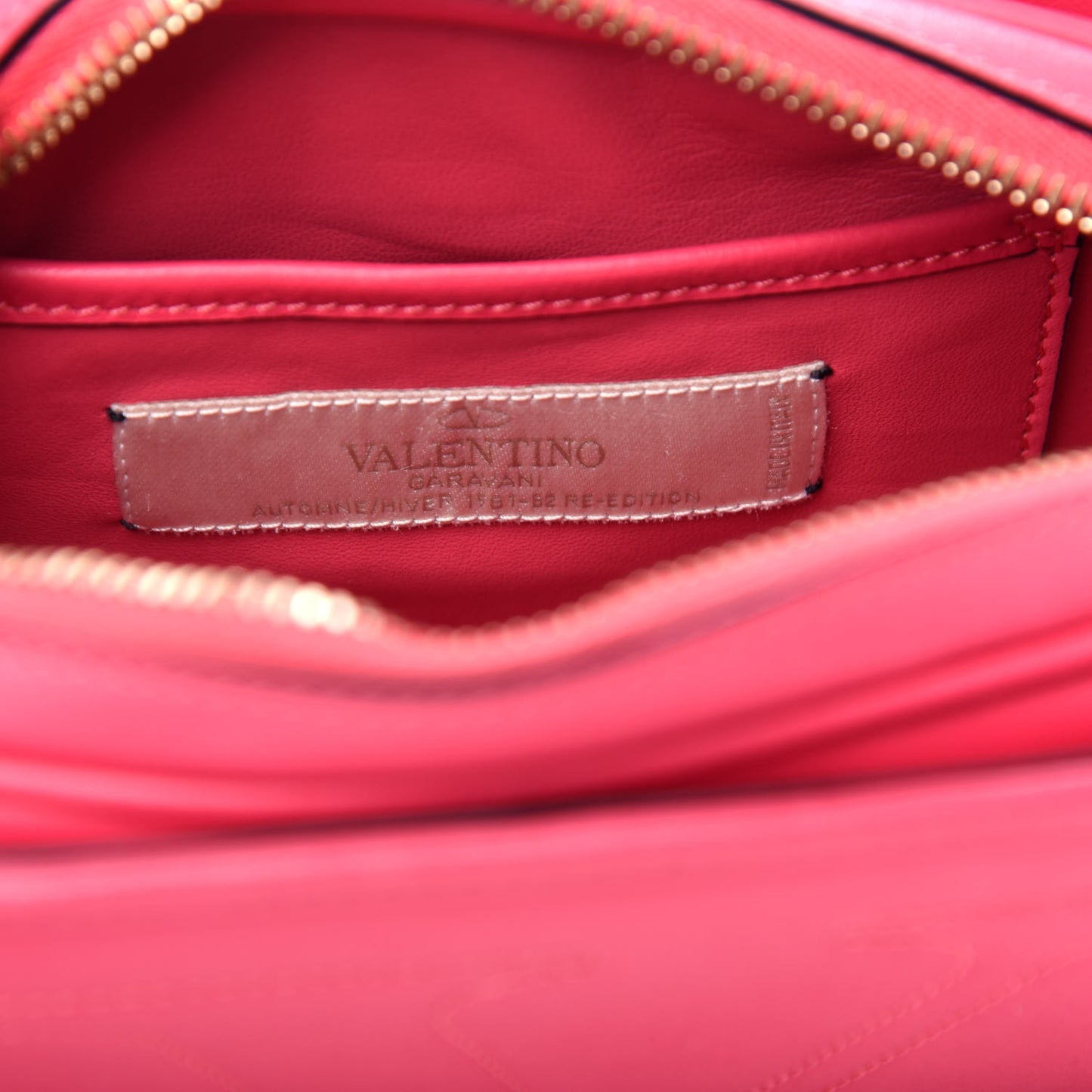 Calfskin Small Logo Go Crossbody Bag Pink