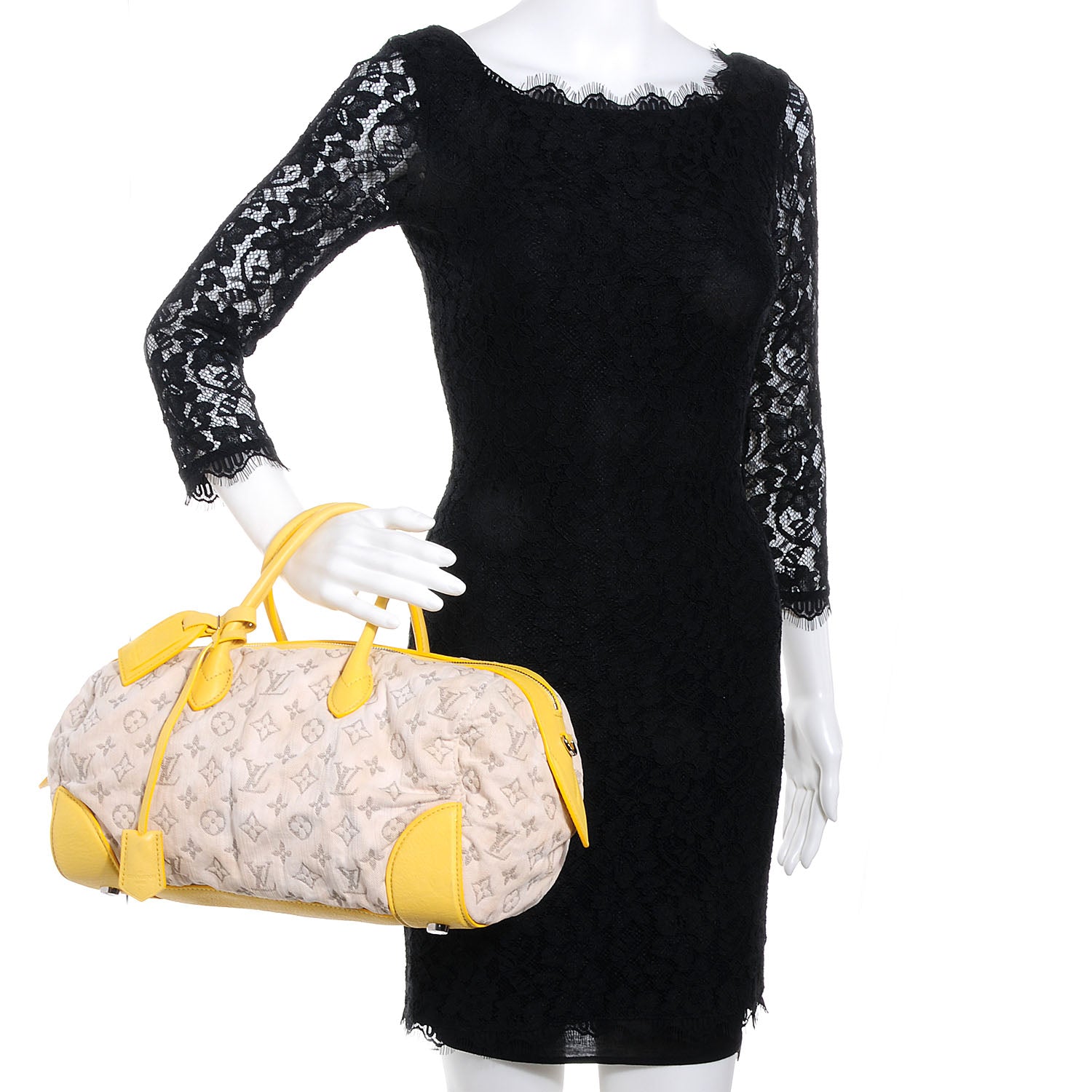 Louis Vuitton Monogram Denim Speedy Round Yellow 2 of 7