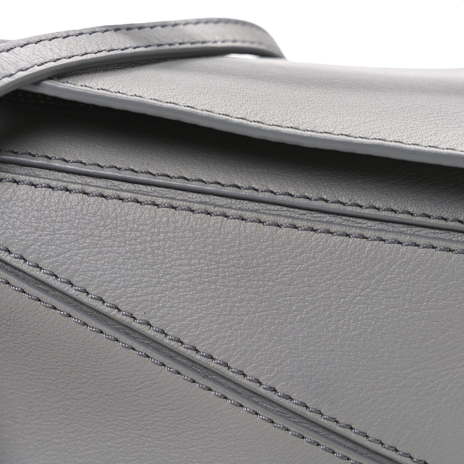 Loewe Soft Grained Calfskin Mini Puzzle Bag Pearl Grey 8 of 10