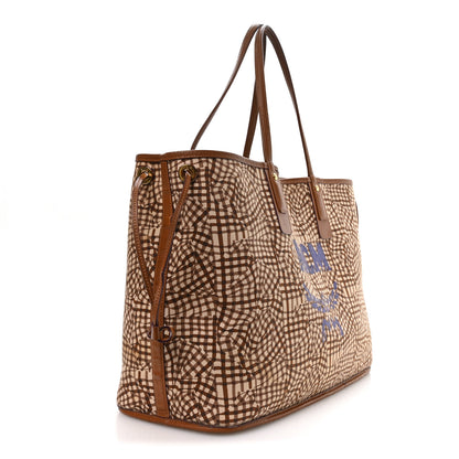 MCM Visetos Large Liz Reversible Shopper Tote Cognac 6 of 17