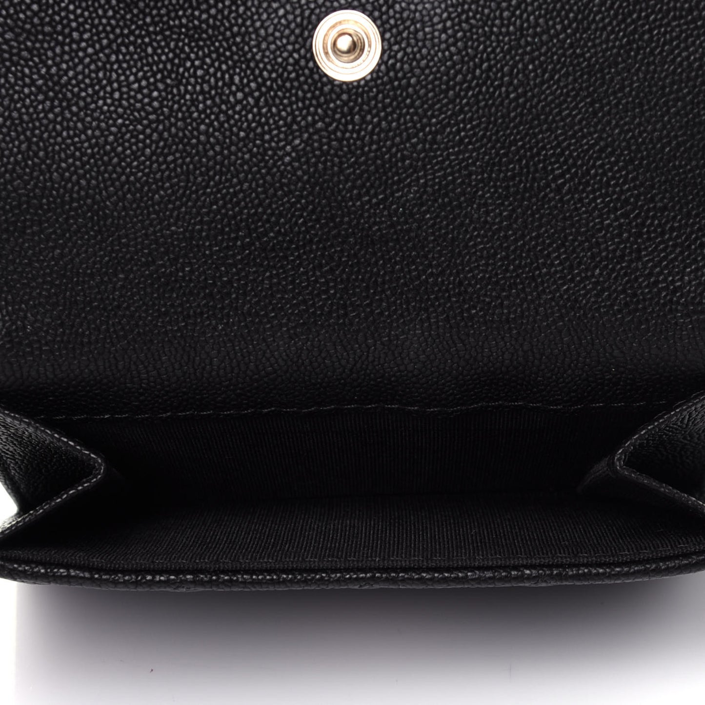 Caviar Quilted Small Boy Flap Wallet Black