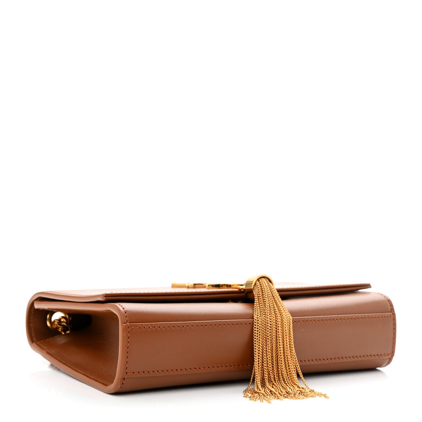 Calfskin Small Classic Monogram Kate Tassel Satchel Fauve