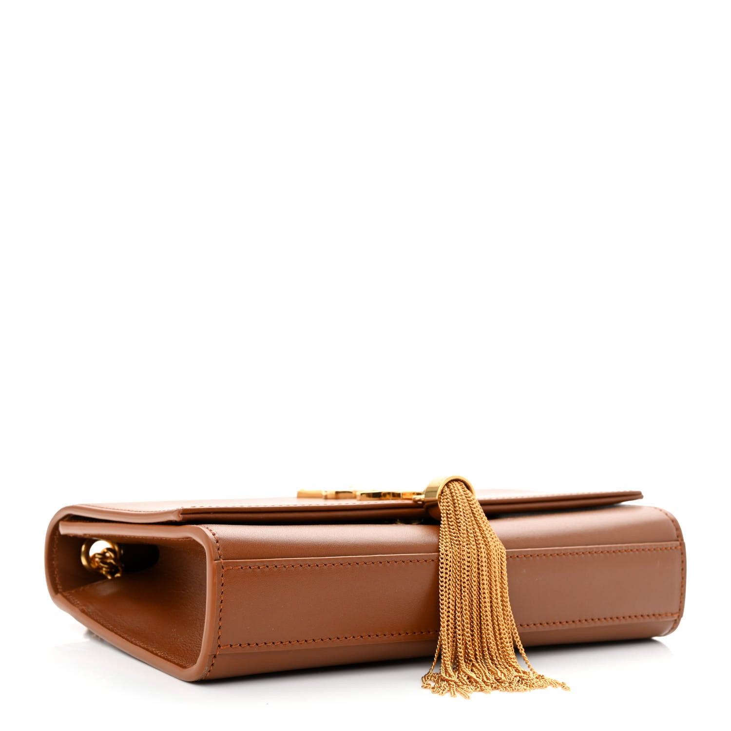 Saint Laurent Calfskin Small Classic Monogram Kate Tassel Satchel Fauve 4 of 11