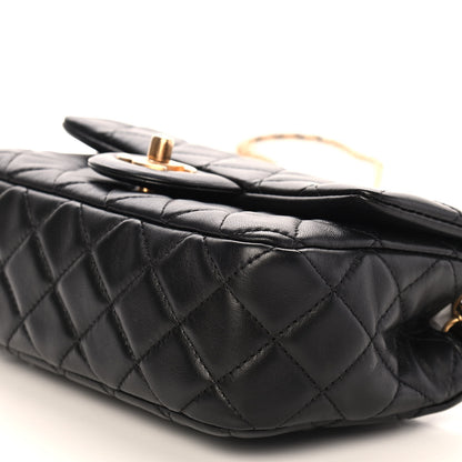 Chanel Lambskin Quilted Mini Rectangular Pearl Crush Flap Black 9 of 9