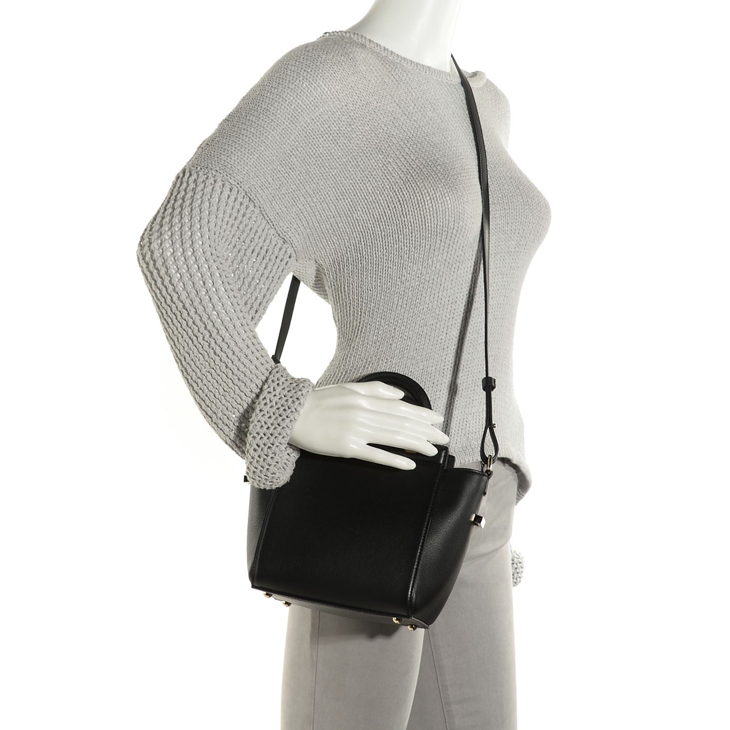 Givenchy Calfskin Mini HDG Top Handle Crossbody Bag Black 2 of 7