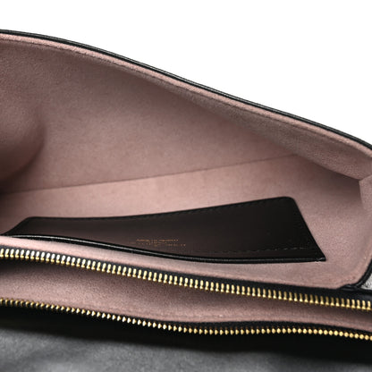 Louis Vuitton Lambskin Embossed Monogram Pochette Coussin Black 5 of 10