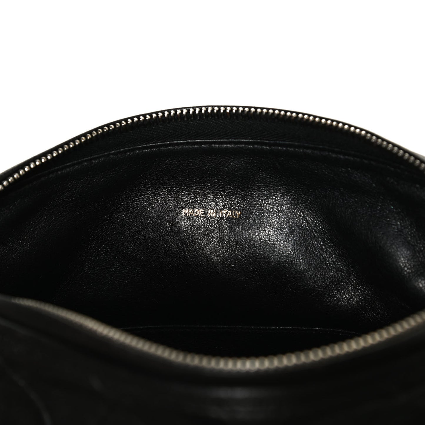 Lambskin Quilted Tassel Camera Case Black