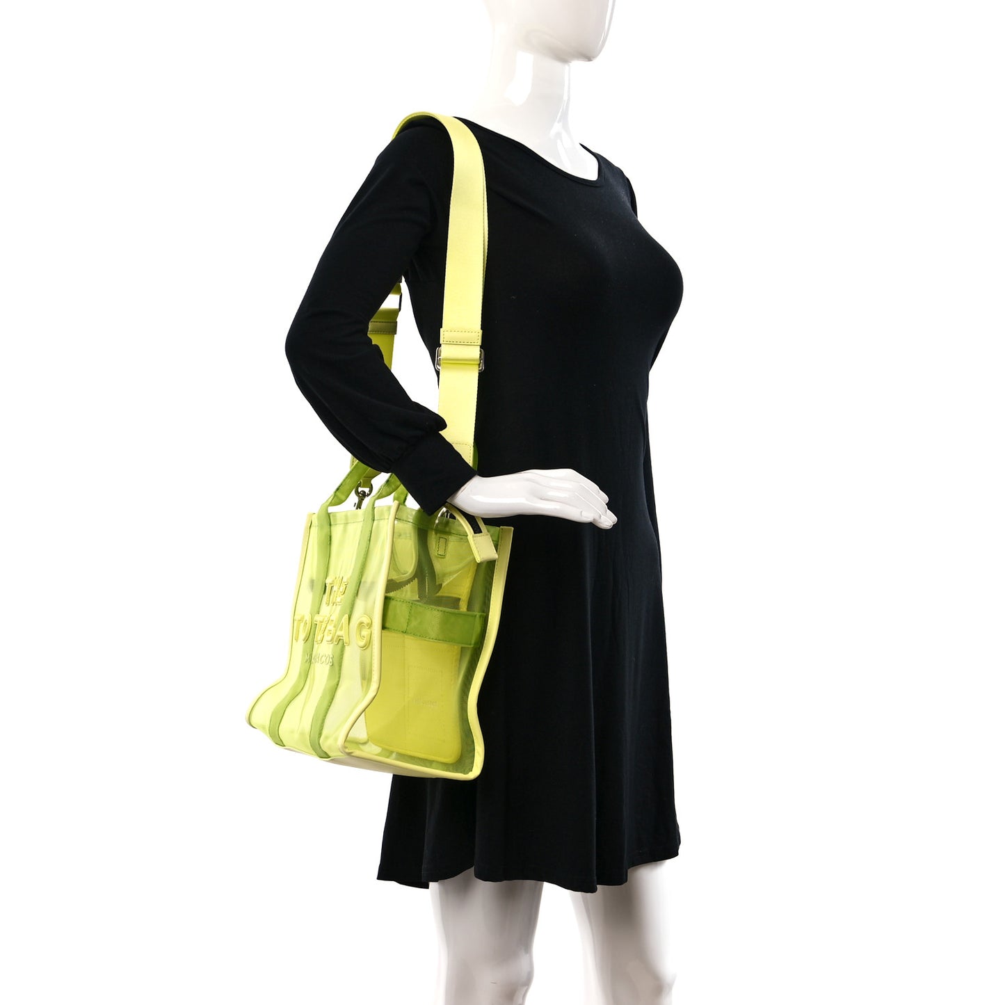 Nylon The Mesh Medium Tote Bag Fluo Yellow