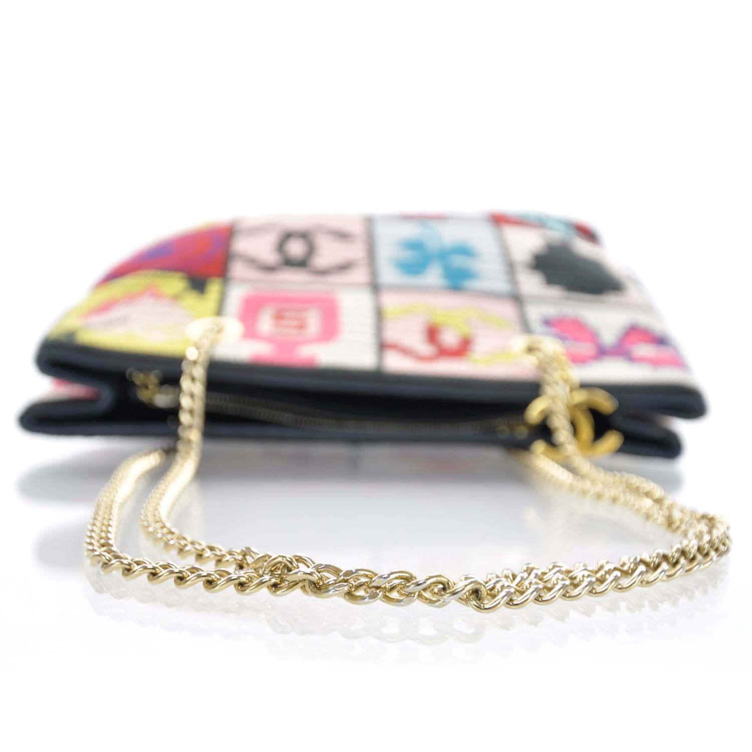 Chanel Needlepoint Precious Symbols Shoulder Bag Black 5 of 10