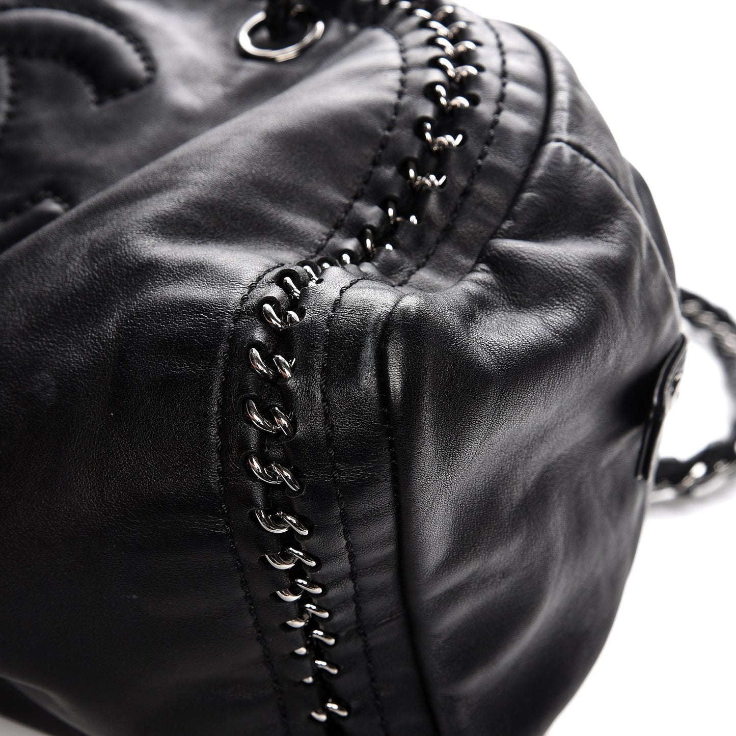 Smooth Calfskin Medium Luxe Ligne Bowler Black