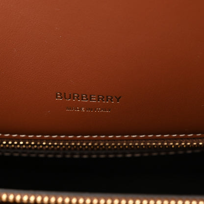Burberry Calfskin Vintage Check Mini Two Handle Title Bag Archive Beige 6 of 8