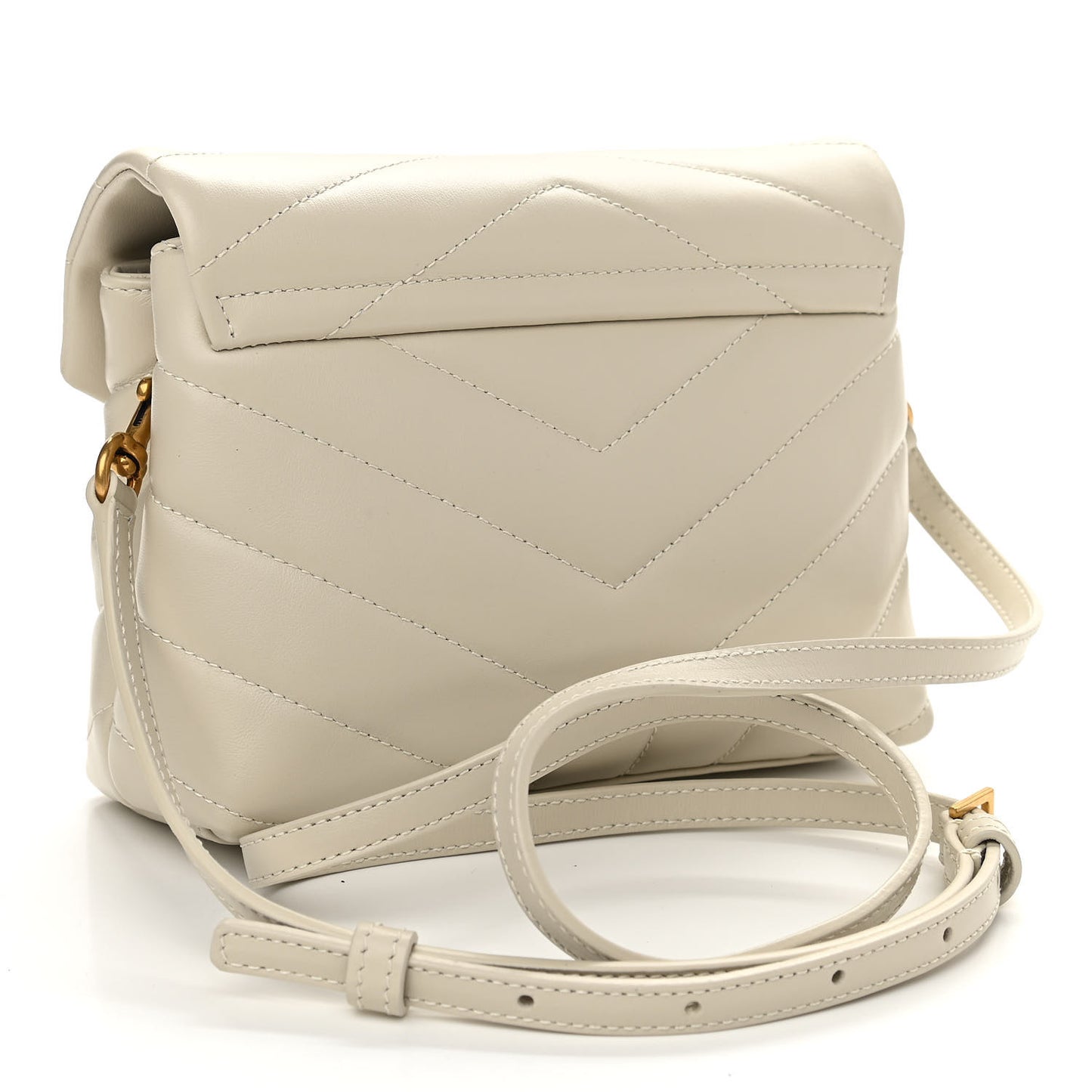 Calfskin Y Quilted Monogram Toy Loulou Crossbody Bag Ivory