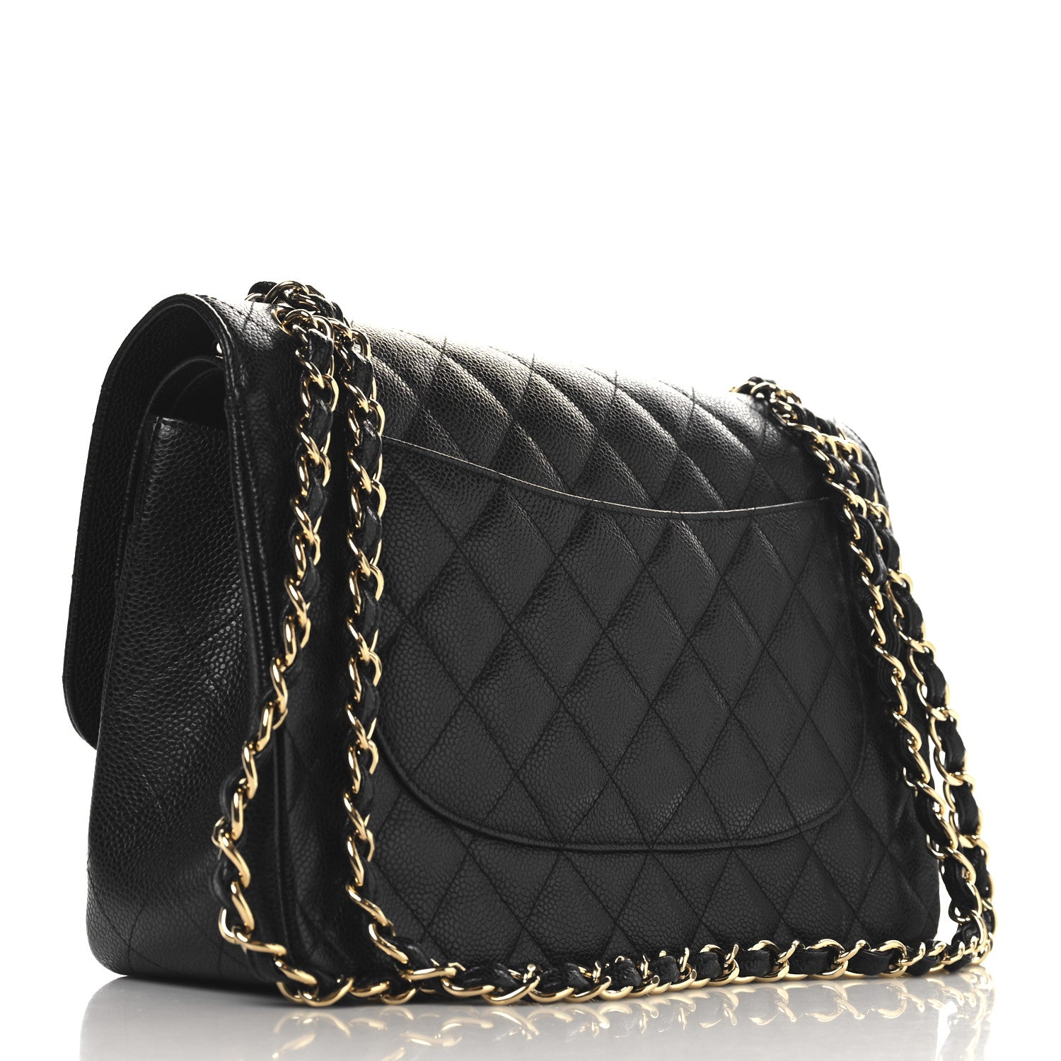 Chanel Caviar Quilted Jumbo Double Flap Black 3 of 12